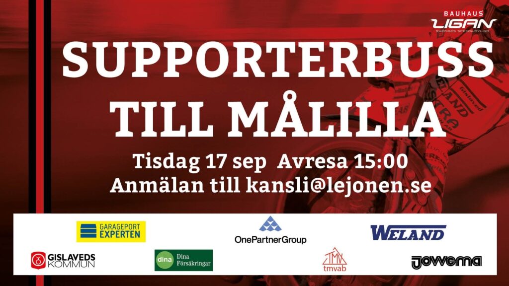 Supporterbuss till Målilla